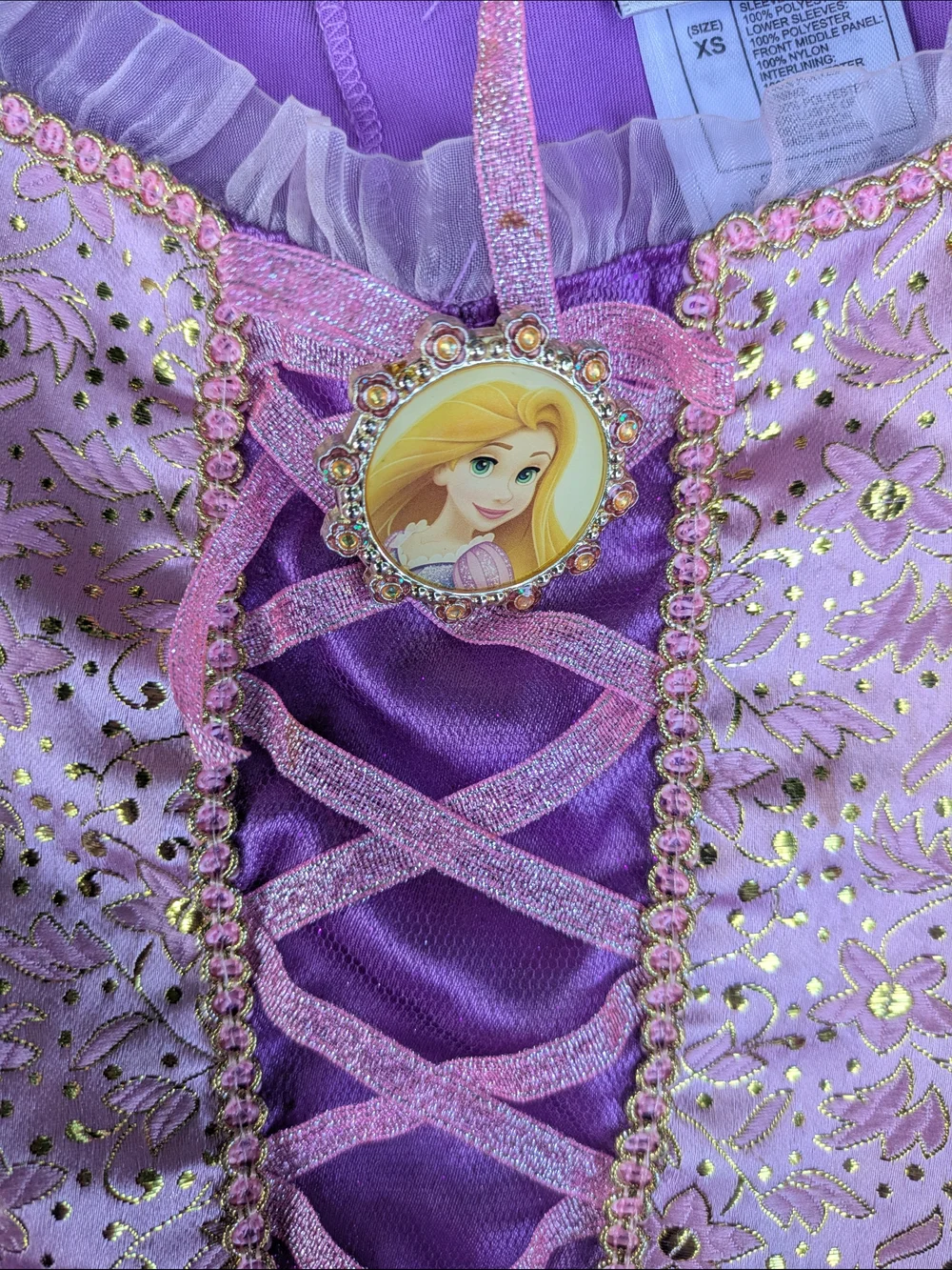 Disney Rapunzel Purple Princess Dress with Lace-Up Bodice - Picture 5 of 11